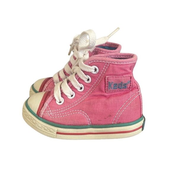 KEDS Toddler 4 M Sneakers Shoes Pink Girls  Vintage High Tops - Picture 1 of 11